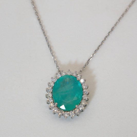 Colar Esmeralda diamantes