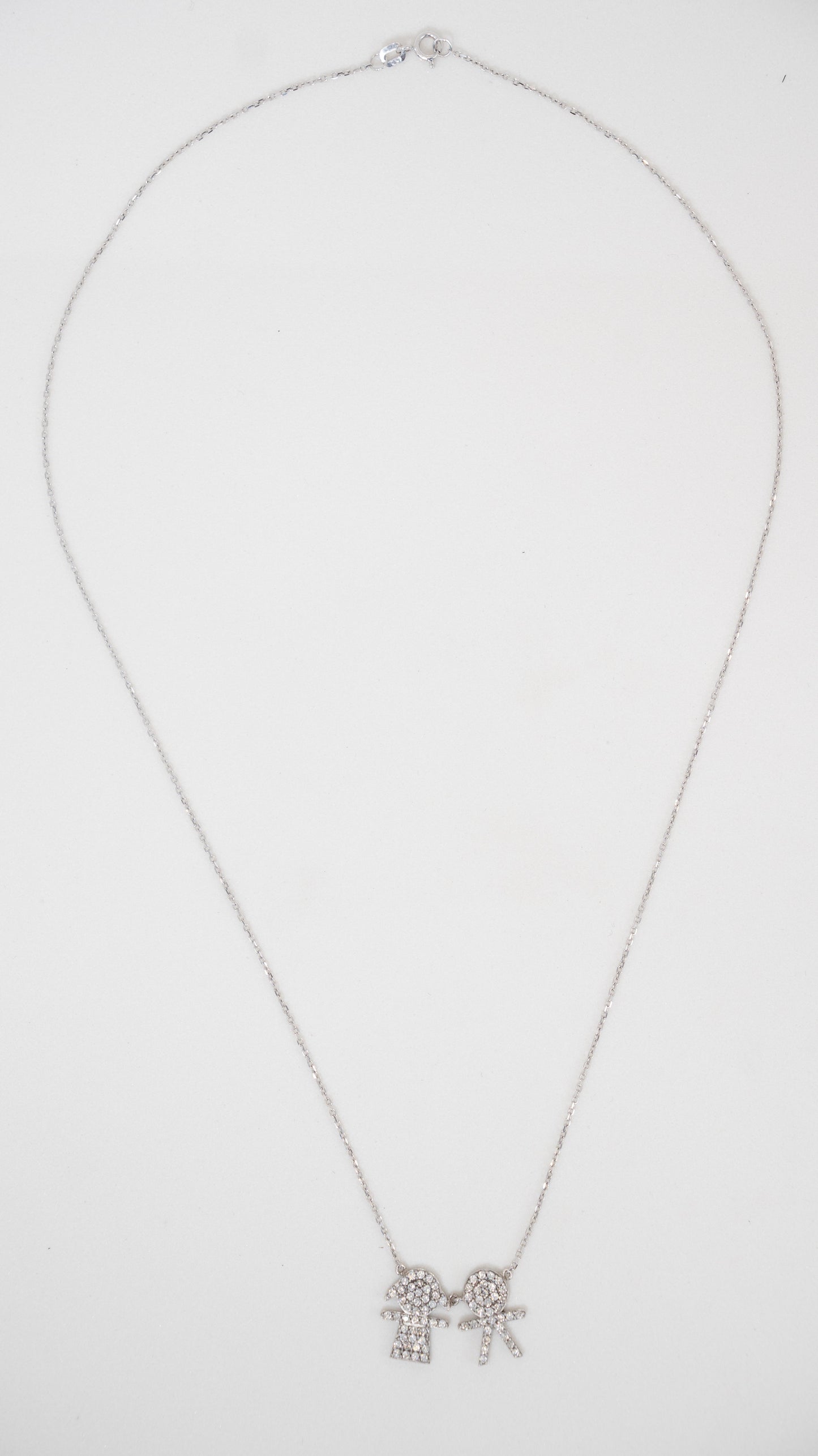 Colar Meninos Casal diamantes