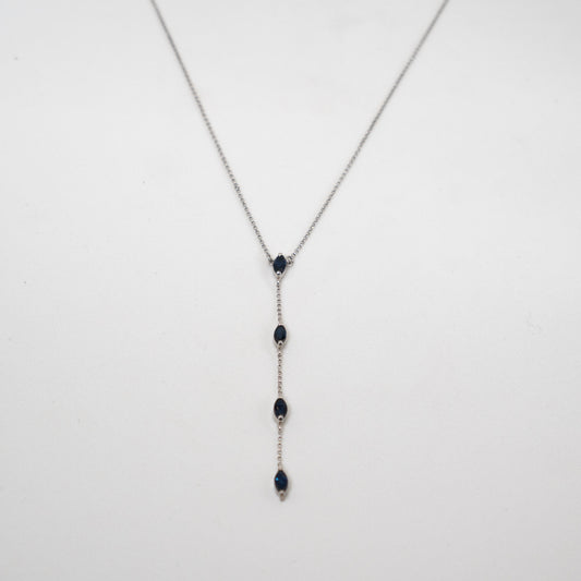 Colar Gravata Safira