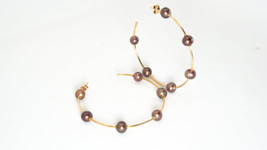 Brinco Argola Negra Poema G